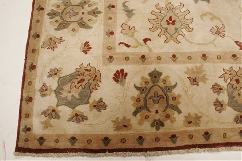 Chobi Beige Hand Knotted 84 X 97 Area Rug 250-21988 Image 20