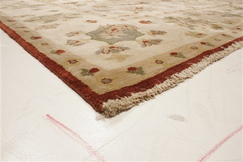Chobi Beige Hand Knotted 84 X 97 Area Rug 250-21988 Image 22