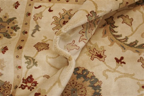 Chobi Beige Hand Knotted 84 X 97 Area Rug 250-21988 Image 7