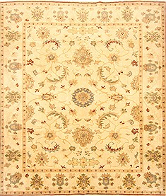 Egyptian Chobi Beige Rectangle 8x10 ft Wool Carpet 21988