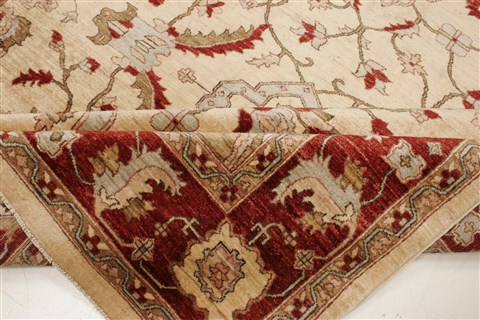 Pishavar Beige Hand Knotted 80 X 91 Area Rug 250-21989 Image 12