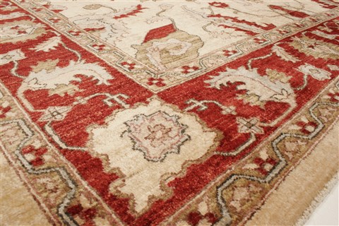 Pishavar Beige Hand Knotted 80 X 91 Area Rug 250-21989 Image 16