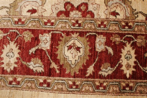 Pishavar Beige Hand Knotted 80 X 91 Area Rug 250-21989 Image 17