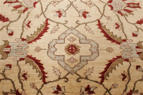 Pishavar Beige Hand Knotted 80 X 91 Area Rug 250-21989 Image 18