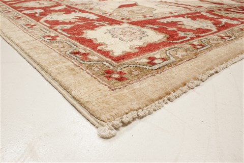Pishavar Beige Hand Knotted 80 X 91 Area Rug 250-21989 Image 21