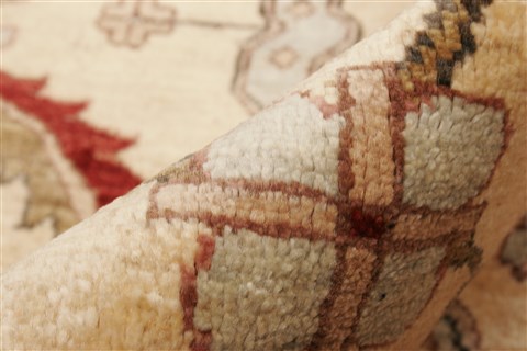 Pishavar Beige Hand Knotted 80 X 91 Area Rug 250-21989 Image 2
