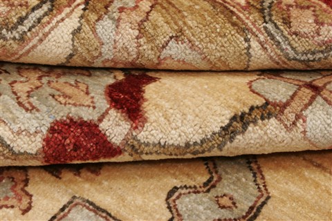 Pishavar Beige Hand Knotted 80 X 91 Area Rug 250-21989 Image 9