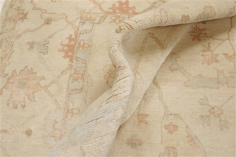 Oushak Beige Hand Knotted 711 X 100  Area Rug 250-21994 Image 6