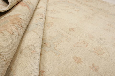 Oushak Beige Hand Knotted 711 X 100  Area Rug 250-21994 Image 7