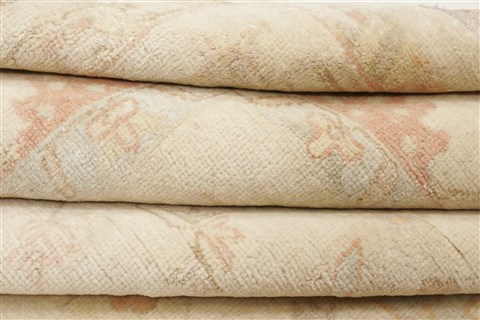 Oushak Beige Hand Knotted 711 X 100  Area Rug 250-21994 Image 8