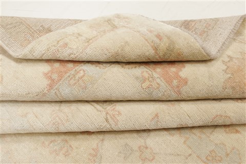 Oushak Beige Hand Knotted 711 X 100  Area Rug 250-21994 Image 9