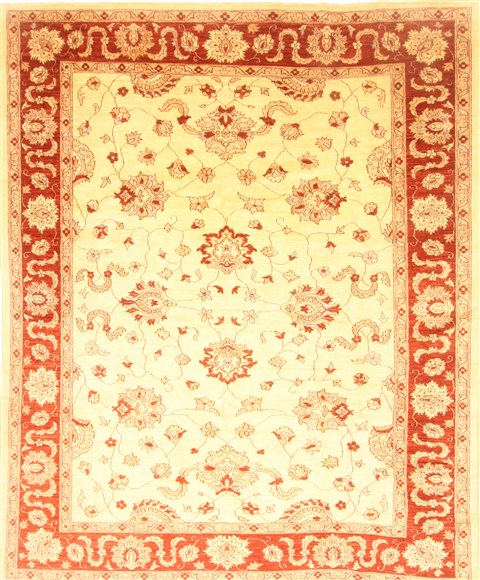 Pishavar Beige Hand Knotted 710 X 98  Area Rug 250-22008 Image 0