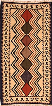 Kilim Brown Flat Woven 4'8" X 8'11"  Area Rug 100-22010