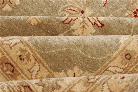 Pishavar Grey Hand Knotted 81 X 96 Area Rug 250-22011 Image 10