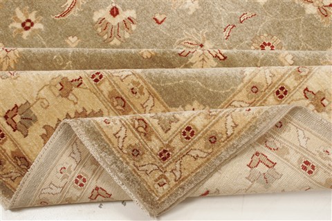 Pishavar Grey Hand Knotted 81 X 96 Area Rug 250-22011 Image 11