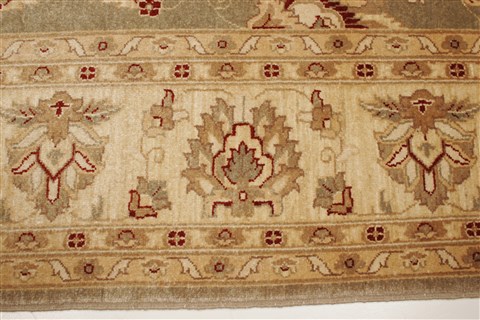 Pishavar Grey Hand Knotted 81 X 96 Area Rug 250-22011 Image 16