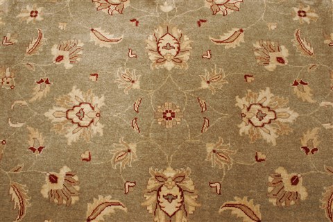 Pishavar Grey Hand Knotted 81 X 96 Area Rug 250-22011 Image 17