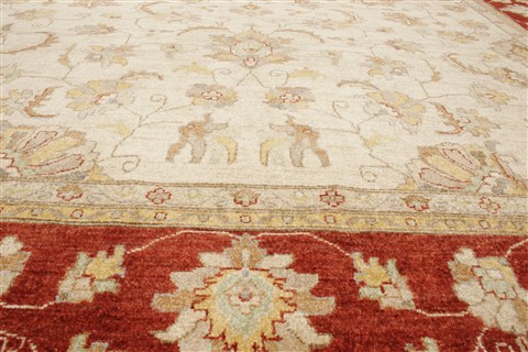 Pishavar Beige Hand Knotted 80 X 911 Area Rug 100-22016 Image 14