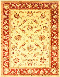 Pishavar Beige Hand Knotted 7'10" X 10'0"  Area Rug 250-22037