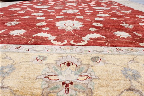 Pishavar Red Hand Knotted 82 X 98 Area Rug 250-22068 Image 15