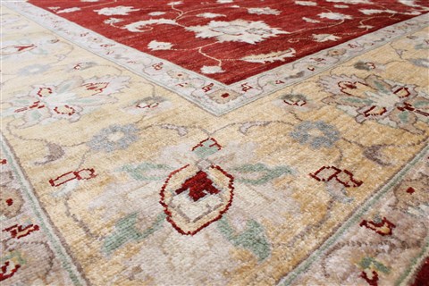 Pishavar Red Hand Knotted 82 X 98 Area Rug 250-22068 Image 16