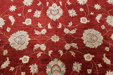Pishavar Red Hand Knotted 82 X 98 Area Rug 250-22068 Image 18