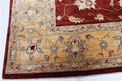 Pishavar Red Hand Knotted 82 X 98 Area Rug 250-22068 Image 19