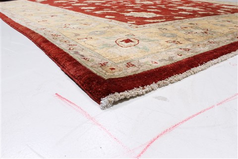 Pishavar Red Hand Knotted 82 X 98 Area Rug 250-22068 Image 20