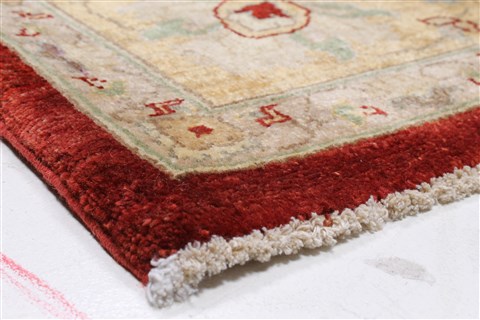 Pishavar Red Hand Knotted 82 X 98 Area Rug 250-22068 Image 21