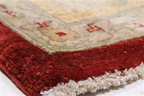 Pishavar Red Hand Knotted 82 X 98 Area Rug 250-22068 Image 22