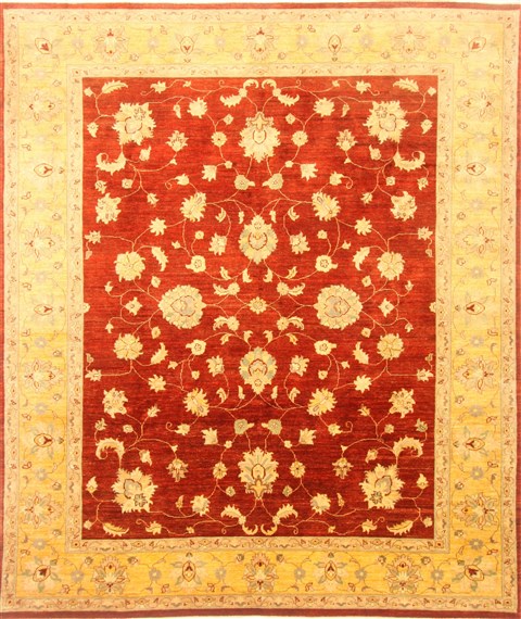 Pishavar Red Hand Knotted 82 X 98 Area Rug 250-22068 Image 0