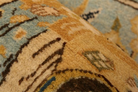 Pishavar Yellow Hand Knotted 29 X 46 Area Rug 100-22073 Image 12