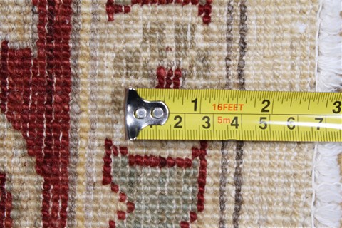 Pishavar Beige Hand Knotted 82 X 99  Area Rug 250-22076 Image 13