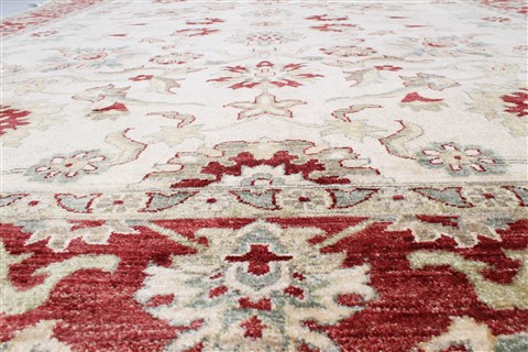 Pishavar Beige Hand Knotted 82 X 99  Area Rug 250-22076 Image 15
