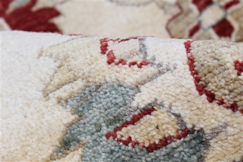 Pishavar Beige Hand Knotted 82 X 99  Area Rug 250-22076 Image 5