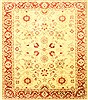 Pishavar Beige Hand Knotted 82 X 99  Area Rug 250-22076 Thumb 0