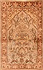 Kerman Yellow Hand Knotted 211 X 49  Area Rug 253-22077 Thumb 0