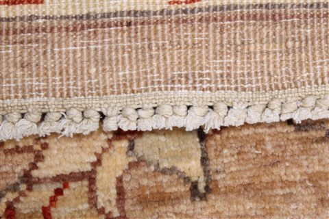 Pishavar Beige Hand Knotted 711 X 911 Area Rug 250-22079 Image 14