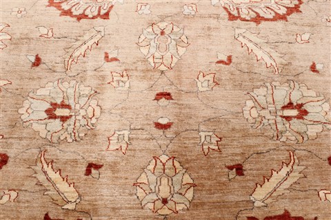 Pishavar Beige Hand Knotted 711 X 911 Area Rug 250-22079 Image 18