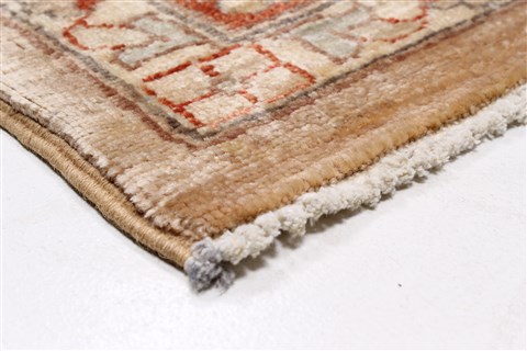 Pishavar Beige Hand Knotted 711 X 911 Area Rug 250-22079 Image 20