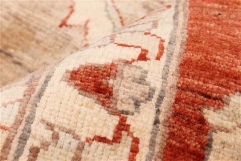 Pishavar Beige Hand Knotted 711 X 911 Area Rug 250-22079 Image 5