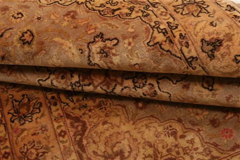 Tabriz Yellow Hand Knotted 33 X 411  Area Rug 253-22095 Image 14