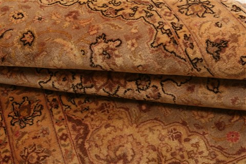 Tabriz Yellow Hand Knotted 33 X 411  Area Rug 253-22095 Image 13