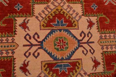 Heriz Red Hand Knotted 84 X 99 Area Rug 100-22098 Image 9