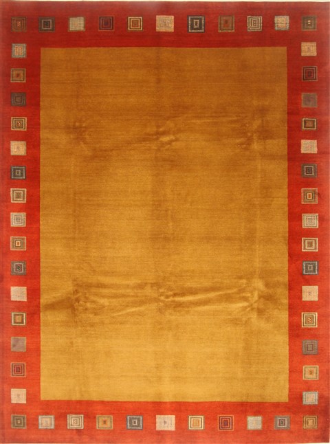 Gabbeh Brown Hand Knotted 811 X 1111 Area Rug 250-22101 Image 0