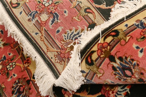 Tabriz Black Hand Knotted 33 X 410 Area Rug 100-22106 Image 3