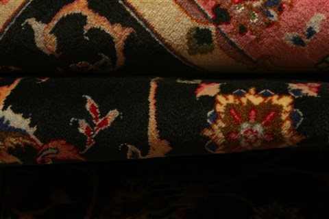 Tabriz Black Hand Knotted 33 X 410 Area Rug 100-22106 Image 5