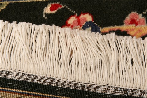 Tabriz Black Hand Knotted 33 X 410 Area Rug 100-22106 Image 13