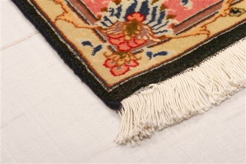 Tabriz Black Hand Knotted 33 X 410 Area Rug 100-22106 Image 16