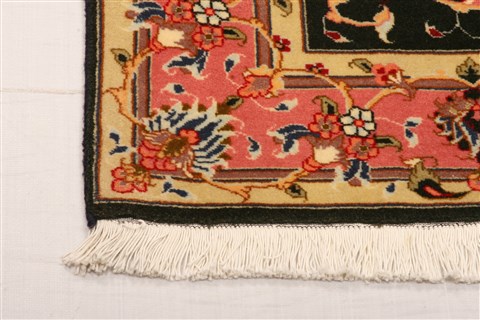 Tabriz Black Hand Knotted 33 X 410 Area Rug 100-22106 Image 18